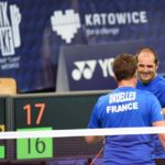 David Druelles et Bruno Capbern - où David vient de décider de mettre la pression sur le service de l'adversaire ... et de gagner le point !